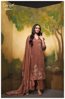 Ganga saidnya 5104 printed cotton dress material wholesale